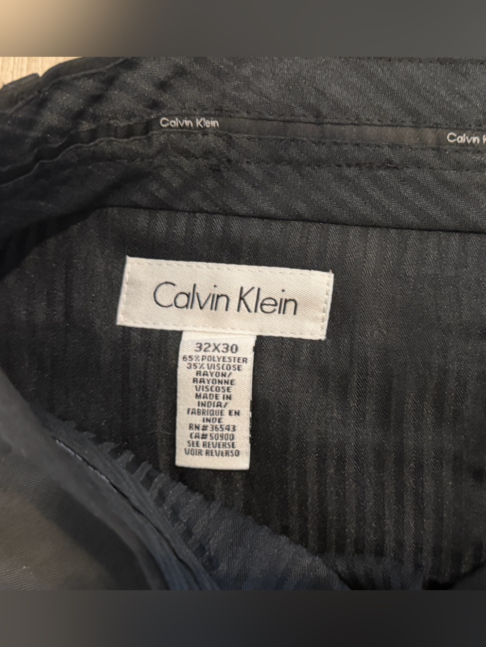 Calvin Klein Men’s Black Dress Pants – Size 32x30 - Picture 4 of 5